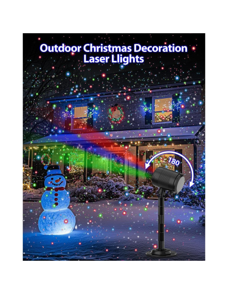 Proyector de Luces de Navidad RGB con Control Remoto - 2024-Xmas
