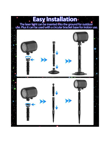 Proyector de Luces de Navidad RGB con Control Remoto - 2024-Xmas