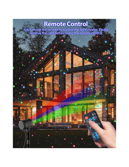 Proyector de Luces de Navidad RGB con Control Remoto - 2024-Xmas