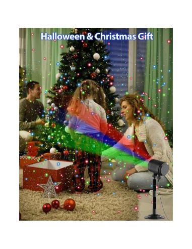 Proyector de Luces de Navidad RGB con Control Remoto - 2024-Xmas
