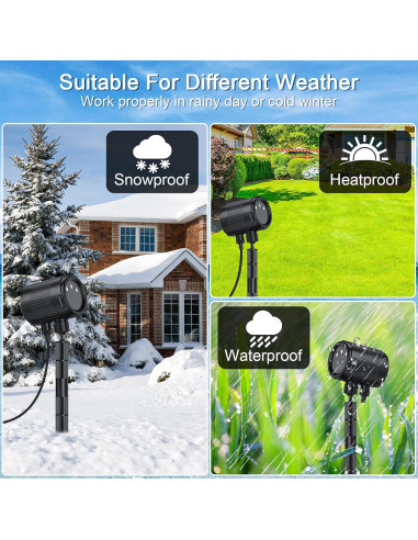 Proyector de luces láser navideñas GODENBA SA556 RGB IP65