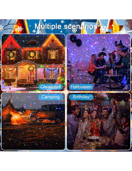 Proyector de luces láser navideñas GODENBA SA556 RGB IP65