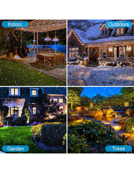 Proyector de luces láser navideñas GODENBA SA556 RGB IP65