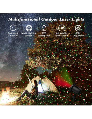 Proyector de Luces Lásers AIRIVO 3 Colores Impermeable