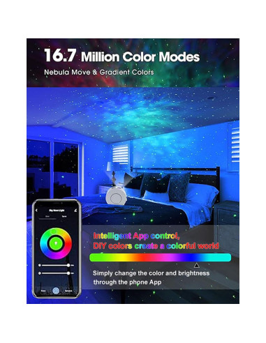 Proyector de Estrellas Galaxia SHENZHEN SK24 Control APP