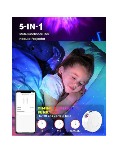 Proyector de Estrellas Galaxia SHENZHEN SK24 Control APP