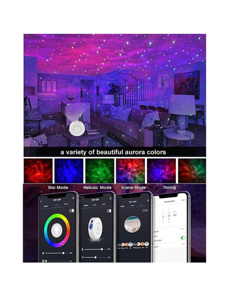 Proyector de Estrellas Galaxia SHENZHEN SK24 Control APP