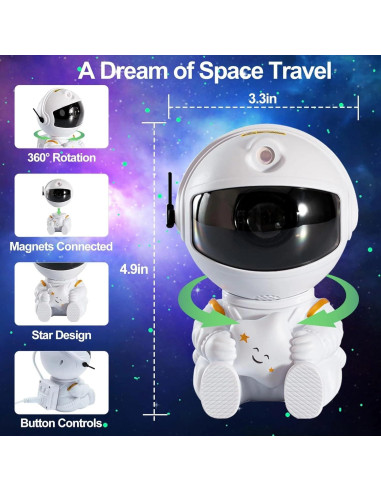 Proyector de Estrellas Dsonail AS-01, Luz Nocturna Infantil