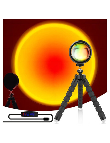 Lámpara de Atardecer LED JIMEI SUNLAMP-P 10x10 cm