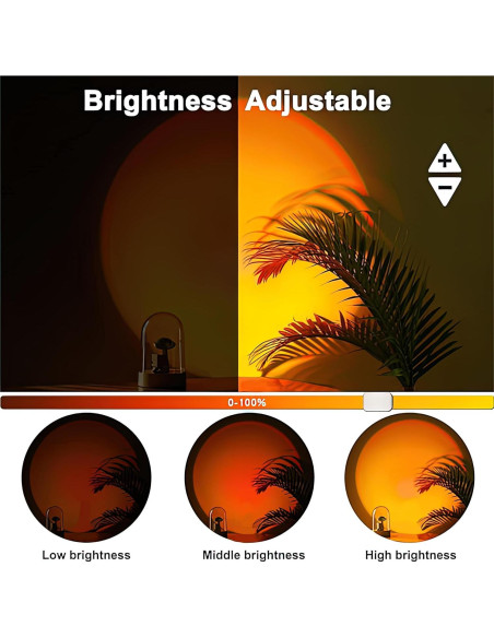Lámpara de Atardecer LED JIMEI SUNLAMP-P 10x10 cm