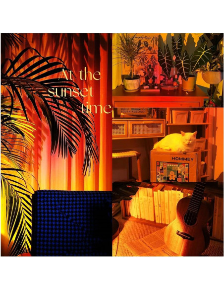 Lámpara de Atardecer LED JIMEI SUNLAMP-P 10x10 cm