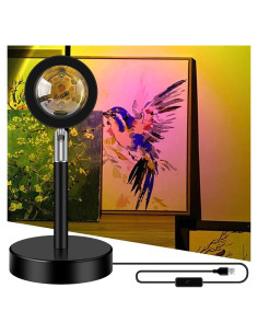 Lámpara de Proyección de Atardecer Sidaqi 3W USB Rotativa