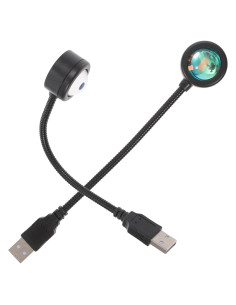Luz Nocturna Proyector de Atardecer Alipis USB 13 Modos