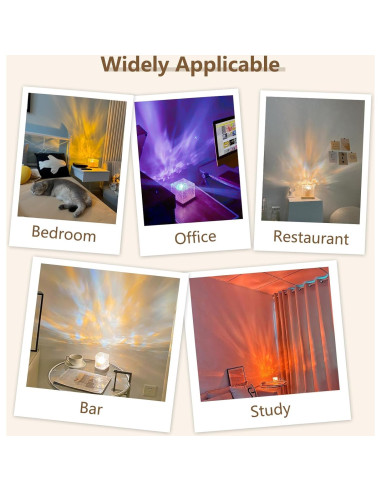 Proyector de Luz Nocturna Uonnet 16 Colores Control Remoto