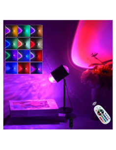 Lámpara Proyector de Luz de Atardecer Guermok 2-en-1 USB