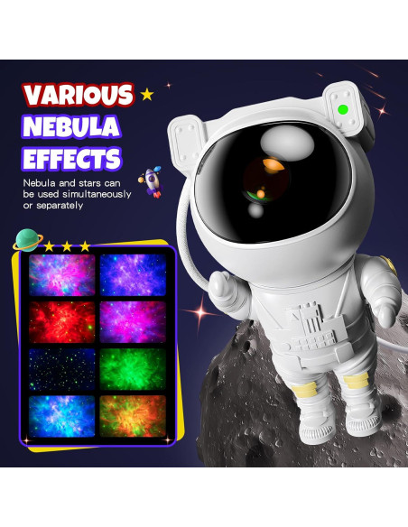 Proyector de Estrellas JUIARA - Luz Nocturna Multicolor 11.5cm