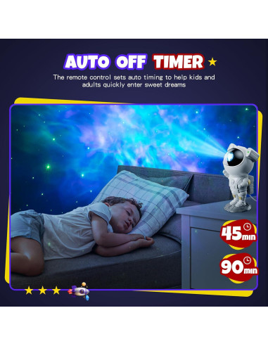 Proyector de Estrellas JUIARA - Luz Nocturna Multicolor 11.5cm