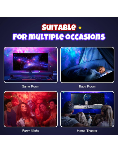 Proyector de Estrellas JUIARA - Luz Nocturna Multicolor 11.5cm