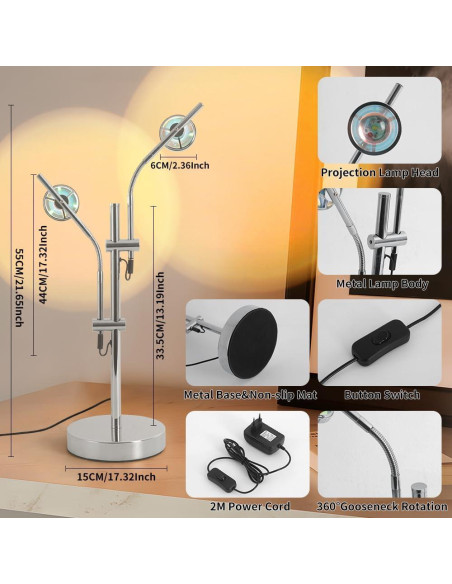 Lámpara de Proyección de Atardecer Kariosid TB-TY02S, 6W