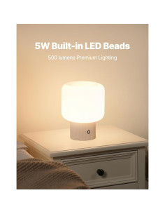 Lámpara de Hongo Magcharm Blanca Recargable 5W LED Regulable 2