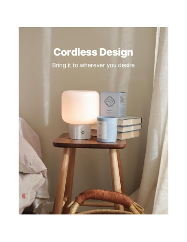 Lámpara de Hongo Magcharm Blanca Recargable 5W LED Regulable