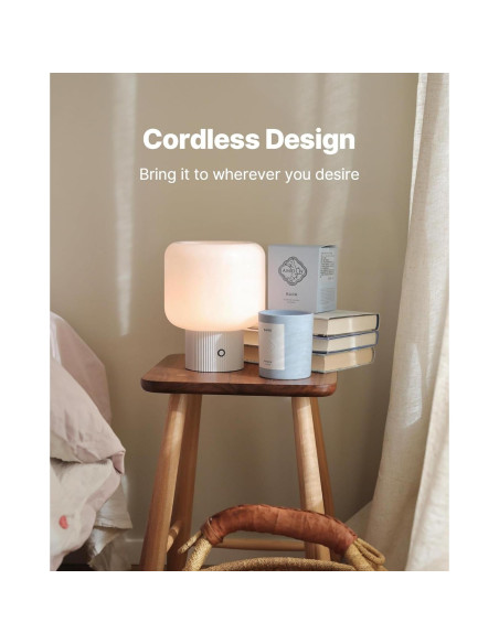 Lámpara de Hongo Magcharm Blanca Recargable 5W LED Regulable