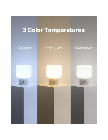 Lámpara de Hongo Magcharm Blanca Recargable 5W LED Regulable