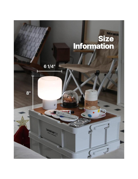 Lámpara de Hongo Magcharm Blanca Recargable 5W LED Regulable