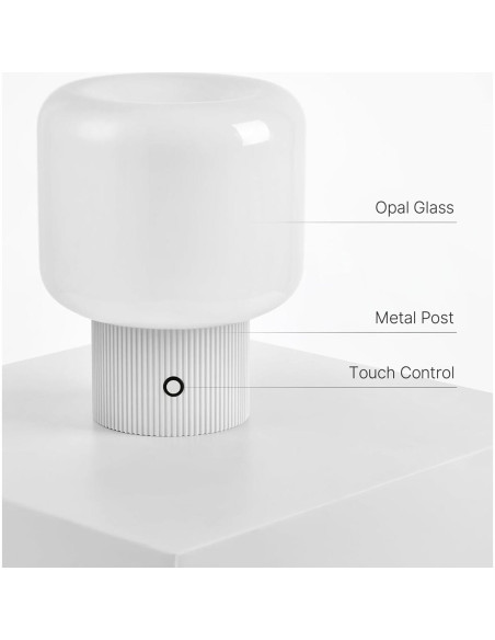 Lámpara de Hongo Magcharm Blanca Recargable 5W LED Regulable