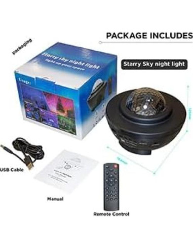 Proyector de Luz Galáctica Easeking con Altavoz Bluetooth 11.9cm