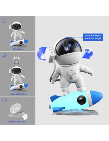 Proyector Galáctico Yiliaw Astronauta 13 en 1 Luz Nocturna