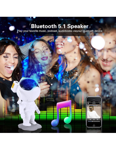 Proyector de Luz Estelar Astronauta FUKOJEY con Control Remoto