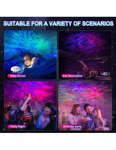 Proyector de Estrellas GOUTOOL KK1 Luz Nocturna RGB USB