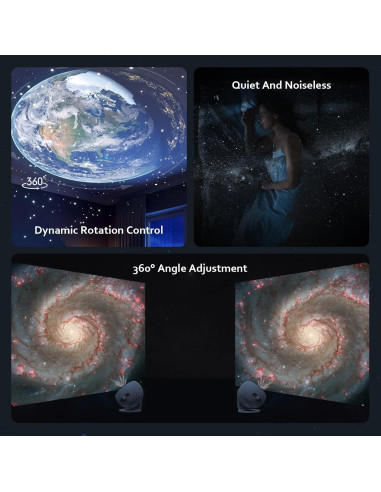 Proyector de Estrellas Galaxy Pro 4K con 3 Diapositivas HD