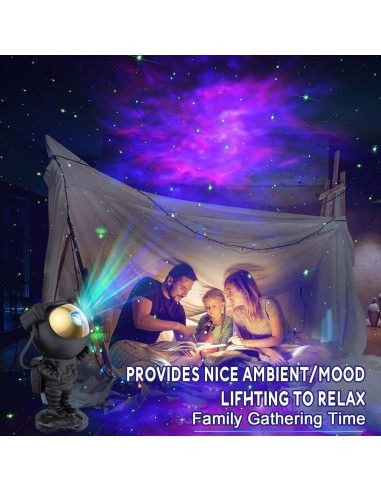 Proyector de Estrellas Astronauta Lonvis 360 Luz LED Noche