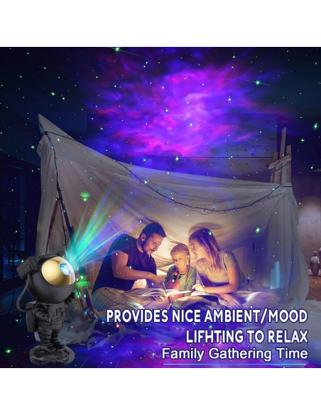 Proyector de Estrellas Astronauta Lonvis 360 Luz LED Noche