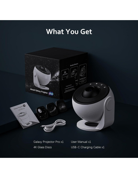 Proyector de Estrellas Galaxy Pro 4K con 3 Diapositivas HD