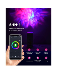 Proyector de Estrellas Smart Voionshen, LED 16.26cm, Control App 2