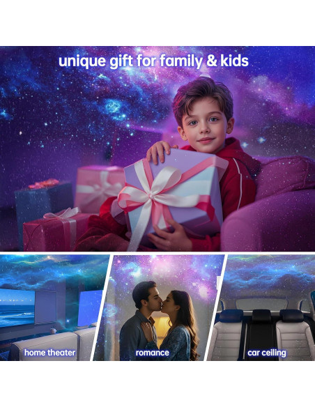 Proyector de Estrellas Galáctico Astronauta LED con Control Remoto