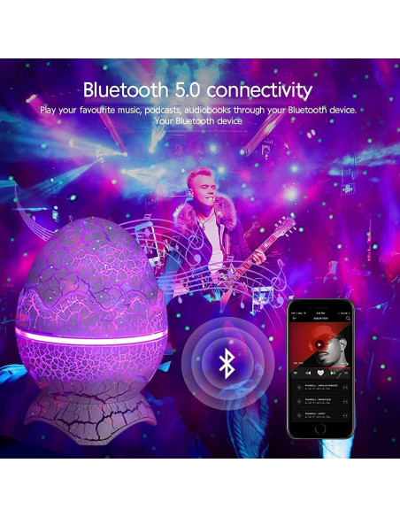 Proyector de Estrellas Huevo de Dinosaurio ZHONGSHAN 16cm Luz Nocturna