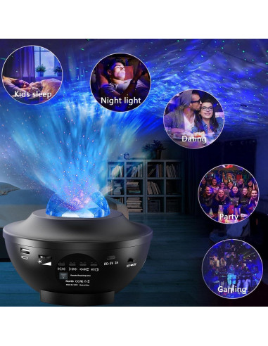 Proyector de Estrellas Itayak con Altavoz Bluetooth y Luz Nocturna