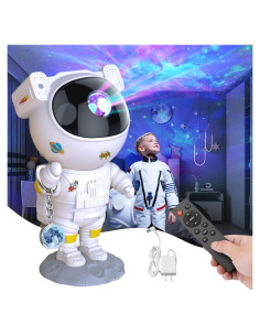 Proyector Galáctico Astronauta Lonvis - Luz Nocturna 8 Efectos