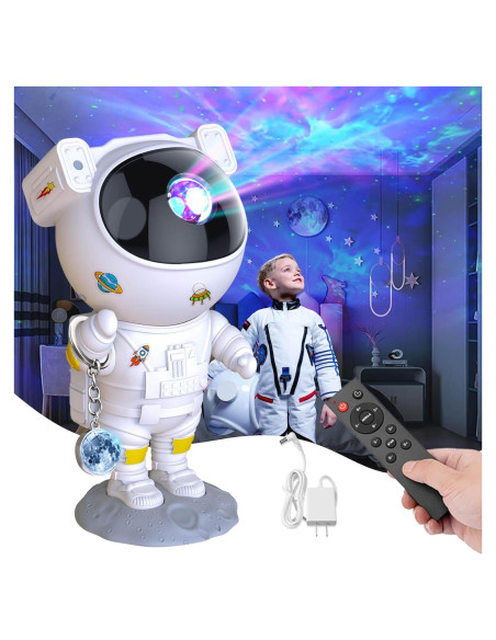 Proyector Galáctico Astronauta Lonvis - Luz Nocturna 8 Efectos