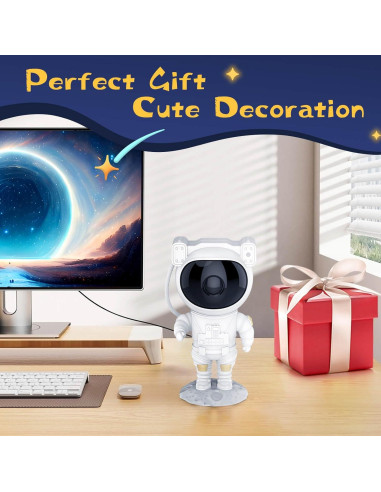 Proyector Galáctico Astronauta Lonvis - Luz Nocturna 8 Efectos