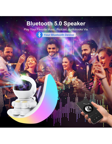 Proyector Galáctico Astronauta Astarama con Sonidos Blancos