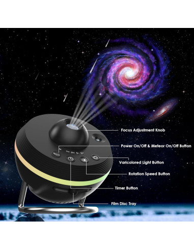 Proyector Galaxy 4K HD para Dormitorio - Luz Nocturna Estrellada