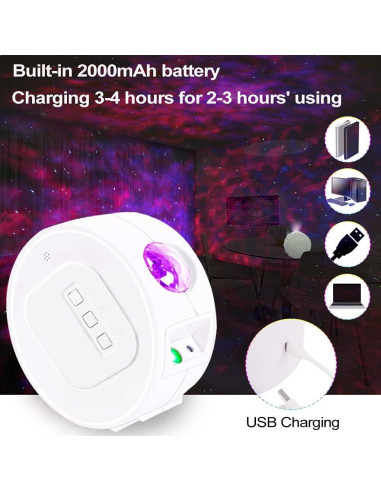 Proyector de Estrellas Miraise LED con Nebulosa y Olas