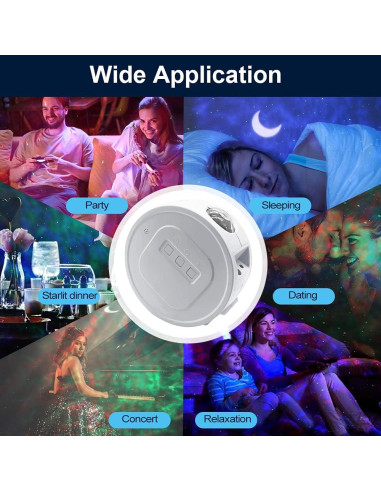 Proyector de Estrellas Miraise LED con Nebulosa y Olas