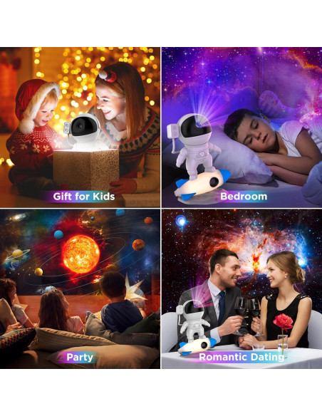 Proyector de Galaxia Astronauta Xeefeel 12 en 1 HD