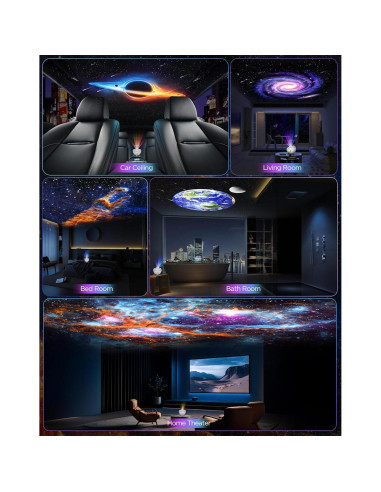 Proyector Galáctico FlyLily 13 Discos HD Luz RGB